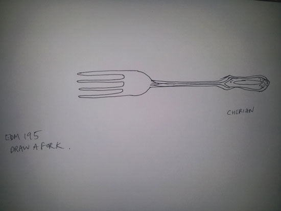 drawing of  a fork